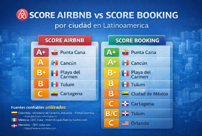 Foto artículo: Comparativo entre Airbnb y Booking en ciudades latinoamericanas